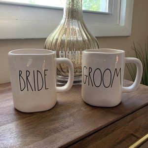 Rae Dunn Bride and Groom Mugs